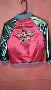 LOL Surprise Pink Go Team Glitter Series Bomber Jacket Size M 7-8 NWT - Picture 1 of 9