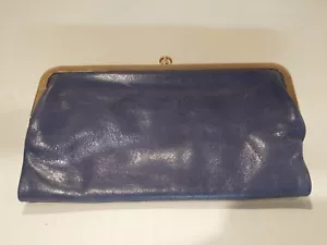 Tasche Purple Leather Wallet Bifold Kiss-lock Coin Compartment Credit Id Cards - Picture 1 of 12