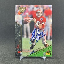 1995 Signature Rookies Eric Zeier Rookie Auto #79 - #/7750 Georgia Bulldogs