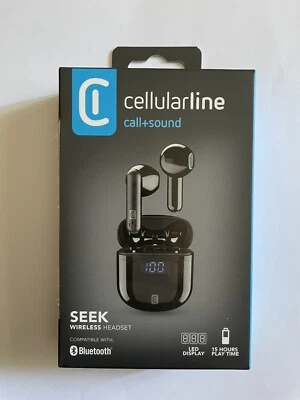 Cellular Line Auricolari bluetooth SEEK con custodia ricaricabile Nuovo!!! - Immagine 1 di 2