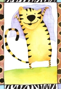 Alles Gute zum Geburtstag von Secret Kumpel Tiger Streifen Markenzeichen Grußkarte - Bild 1 von 3