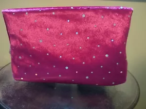 Make Up Bags Ulta Beauty Velvety Hot Pink Sparkle. FREE SHIPPING! - Picture 1 of 6