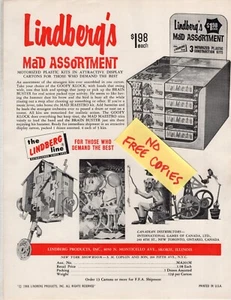 Kit modelo Lindberg 1966 surtido loco motorizado escasa hoja de publicidad vintage - Imagen 1 de 1