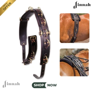 jinnah Premium Professional Heavy Leather Horse Training Multi-Ring Surcingle - Picture 1 of 5