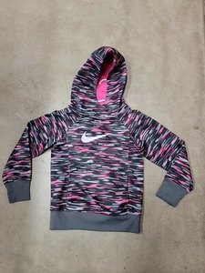 Nike Digital Camo Hooded Sweatshirt Hoodie Size-6 - Picture 1 of 3