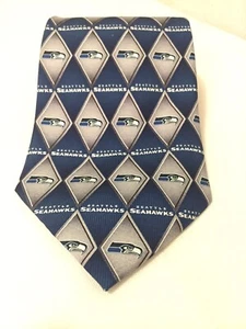 Cravatta Seattle Seahawks uomo con licenza ufficiale NFL cravatta collo cravatta seta usata in ottime condizioni - Foto 1 di 8