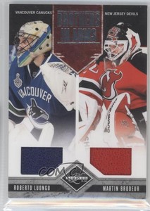 2011-12 Limited Brothers In Arms Materials /99 Roberto Luongo Martin Brodeur HOF