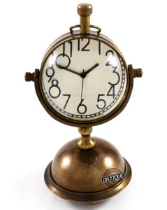 Table top Clock, Home Office Clock, Brass Beautiful Christmas Decor Brass Clocks - Picture 1 of 7