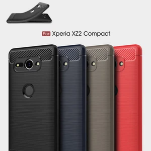 For SONY Xperia XZ4 Case Carbon Fiber Shockproof TPU Cover XZ4 Compact - Picture 1 of 15