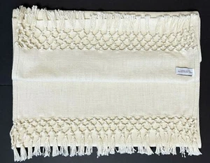 Rachel Ashwell The Farmhouse Table Runner Natural Woven Fibers w Tassels 20x115" - Picture 1 of 8