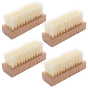4 Confezioni Spazzola Unghie Legno Resistente, Antiscivolo Unghie Mani Scrub Spazzola Unghie  - Foto 1 di 12