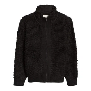 Treasure & Bond Neu mit Etikett Loop Garn Frontreißverschluss schwarz Cardigan Jacke Größe Medium - Bild 1 von 9