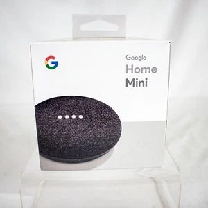 GOOGLE HOME MINI New UnOpened Box Gray Bluetooth Smart Speaker - Picture 1 of 6