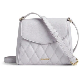 Nuevo con etiquetas Bolso bandolera de cuero acolchado Vera Bradley Sarah Cloud gris - Imagen 1 de 9