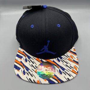Air Jordan True Hat Men Black Blue Jumpman Snap Back Cap New