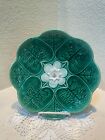 Antique Majolica Lotus Lily Pad Plate
