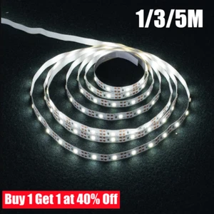 USB LED Strip Lights 1-5M SMD2835 Light Tape Cabinet Kitchen Lighting Warm/White - Picture 1 of 14