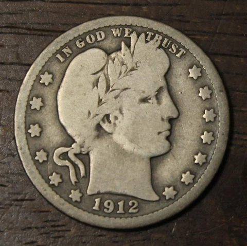 1912 Barber Quarter VG.........................Lot 8225 Cover