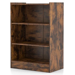 3-Tier Bookcase Floor Standing Open Bookshelf with Adjustable Shelves - Picture 1 of 8