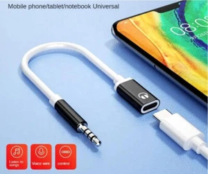 Kopfhöreranschlussadapter 3,5 mm Adapter auf Buchse Audiokabel USB C auf Aux Aud - Bild 1 von 7