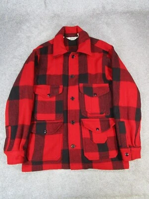 Casaco Woolrich Vintage Feminino 44 R Vermelho Preto Malha de Lã * - Imagem 1 de 4