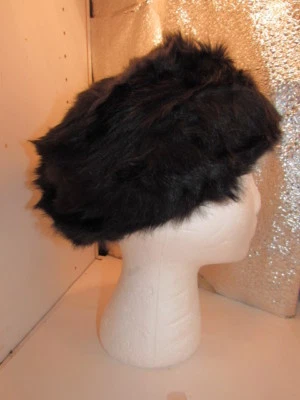 Sombrero NEGRO IMITACIÓN PIEL Y FIELTRO de Colección - Elegante CHIC SUSAN CAROL Cloche Adulto Usado en Excelente Condición Foto 1 de 4