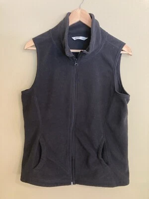 Chaleco polar Old Navy negro cremallera completa para mujer talla grande Foto 1 de 4