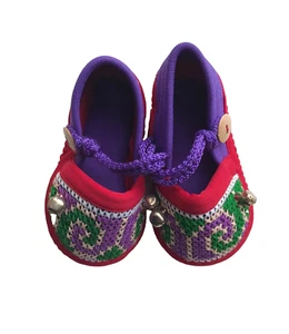 Thailändische handgefertigte Hill Tribe Babyschuhe (001) - Bild 1 von 4