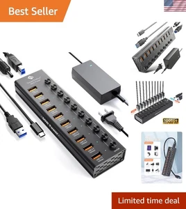 Multiport USB 3.2 Hub with Surge Protection - Picture 1 of 10