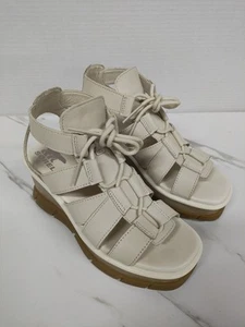 Sorel Women's Joanie III Lace Wedge Sandals Platform Sandstone Sz 6.5 - Picture 1 of 15