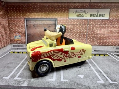 Disney Mattel Goofy Character Car Diecast Convertible Yellow Flames 2016 DTT61 - Image 1 of 4