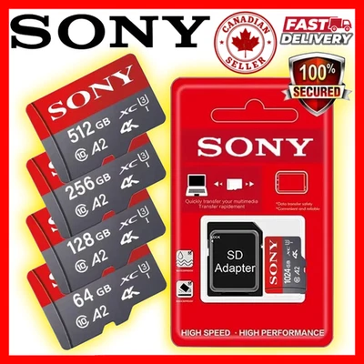 2TB 1TB Micro SD Card TF Flash Memory A2 U3 Class10 High Speed 4K Ultra HD Mini - Image 1 of 4