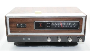 Radio AM/FM de estado sólido círculo de sonido Zenith J421W de colección probada y funciona - Imagen 1 de 12