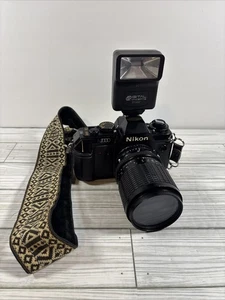 Nikon N2000 35mm Film camera w/Sigma Zoom 1:3.5-4.5 28-84mm Lens+Flash UNTESTED - Picture 1 of 19