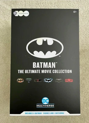 McFarlane DC Multiverse Batman Ultimate Movie Collection Paquete de 6 con señal de murciélago Foto 1 de 2