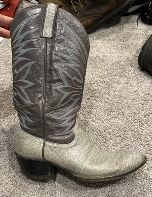 Botas de Vaquero Dan Post Para Hombre 11 Piel Gris Western Exóticas Hechas en EE. UU. Foto 1 de 4