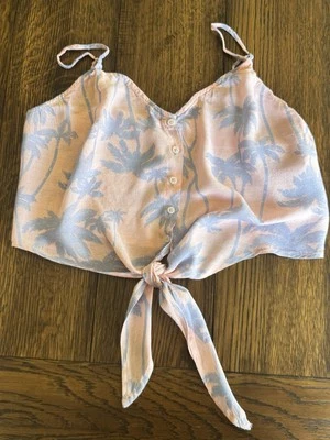 Top camisero corto Forever 21 para mujer palmera con lazo delantero - talla S Foto 1 de 4