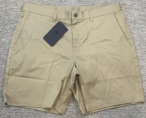 Fabletics Mens 36 The High Side Chino Shorts Stretch Twill Khaki Beige Golf NWT - Picture 1 of 7