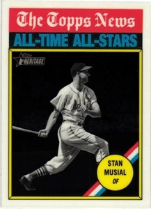 Topps Heritage 2025 cromado - Stan Musial (#350) Cardenales de San Luis - Imagen 1 de 2