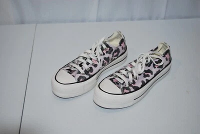 Converse Lift Chuck Taylor All Star Low Top Purple Leopard Platform Women's 6 - Image 1 of 4