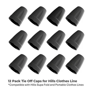 Durable Tie Off Caps for Hills Supa Fold and Portable Clothes Lines - 12 Pack - Picture 1 of 1