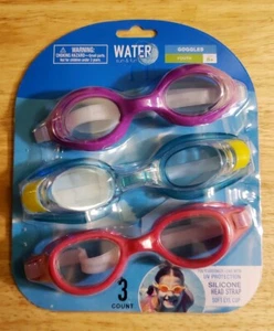 Gafas de natación Water Sun & Fun lentes de policarbonato con protección UV paquete de 3 jóvenes 8+ - Imagen 1 de 5
