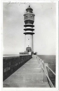 DUNKERQUE 59 Jetée Ouest Le Phare CPSM écrite à Mme Cholan de Aubagne en 1950 - Imagen 1 de 2