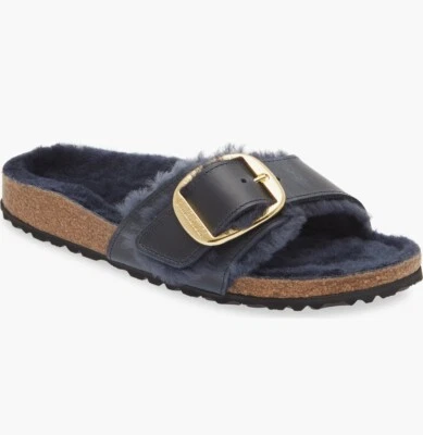 Sandalias Birkenstock Madrid Hebilla Grande Medianoche Piel de Oveja Mujer EU 36 US 6.5 Foto 1 de 4