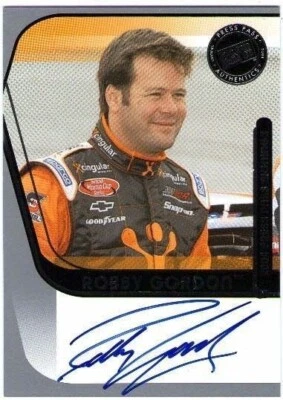 ROBBY GORDON 2004 Press Pass Signings Autograph Auto Card BV$20 (X) - Image 1 of 2