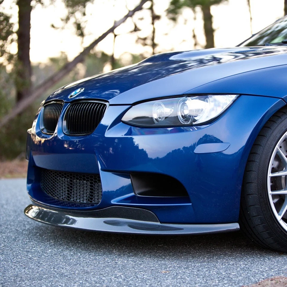 BMW E90 E92 E93 M3 estilo corrida fibra de carbono add on spoiler dianteiro lábio - Imagem 1 de 1
