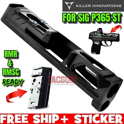 Killer Innovations Velocity V1 Cut Slide for SIG P365 BLACK 9mm DUAL RMR & RMSC