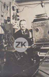 PROJECTEUR Cinématographe CINEMA Gaumont Pathé Bauer Projectionniste Photo 1910s - Picture 1 of 1