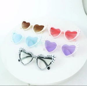 2025 NEW Sun-Protective Pearl Decoration Sunglasses Bride Eyewear Outdoor - Picture 1 of 24