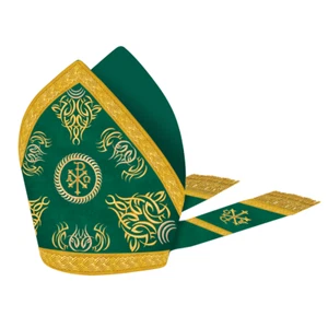 Traditional Catholic Bishop Mitre Vestment for High Mass - Embroidered Vestment - Picture 1 of 7
